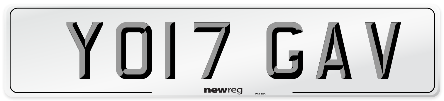 YO17 GAV Number Plate from New Reg